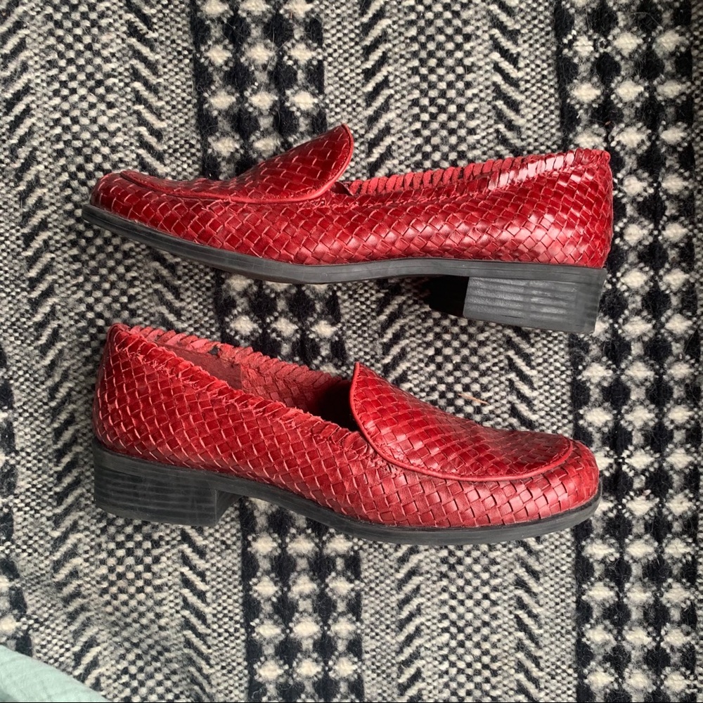 Karen Scott | Woven Red Loafers